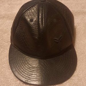 RARE Nike Kobe 9 Elite Black Snakeskin Leather Cap Hat Adjustable